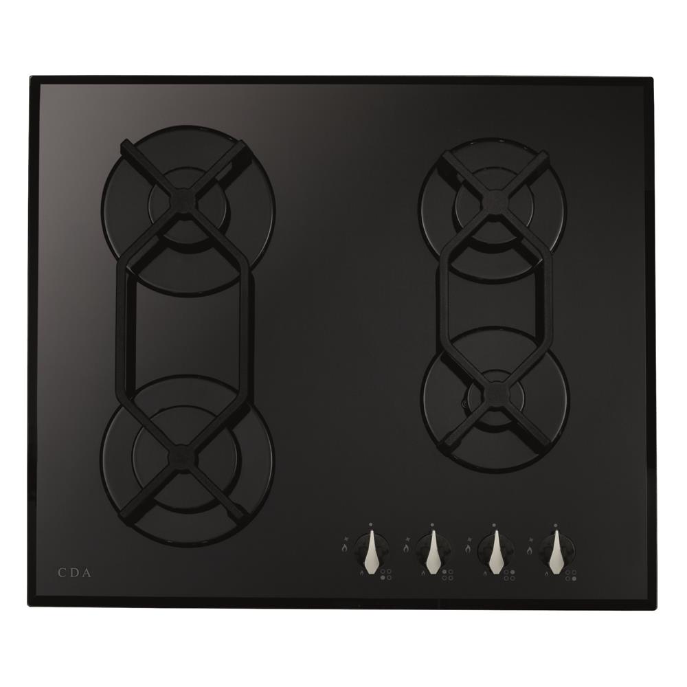 CDA HVG631MB - 60cm Gas on Glass Hob