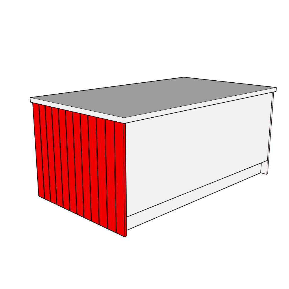 Artino Smooth Matt Island End Panel - T&G - 900x1200