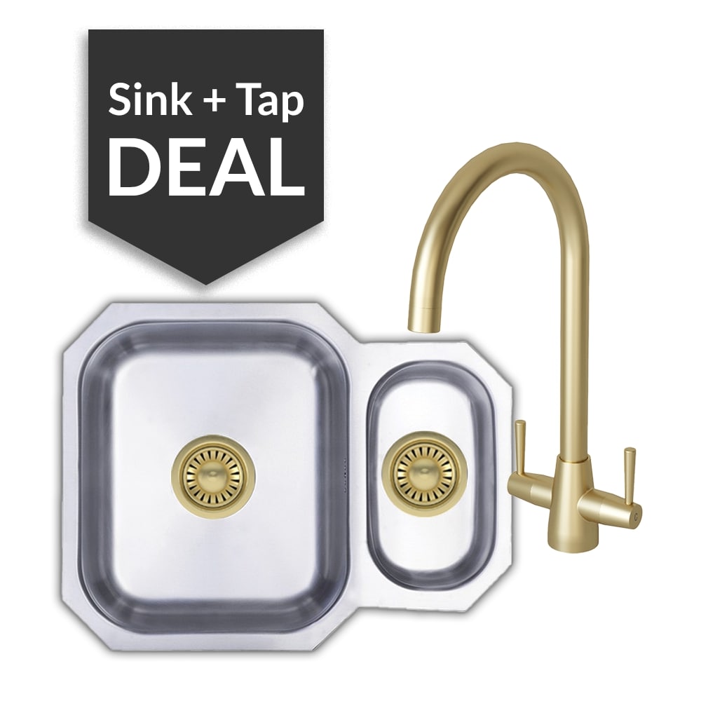 Premium Stainless Steel 1.5 Bowl Undermount Sink & Cascade Brass Tap Pack - 2024