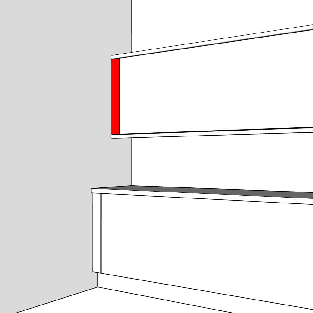 Beadwood (F&B or RAL Colour) Filler Panel - 715 x 147mm Door