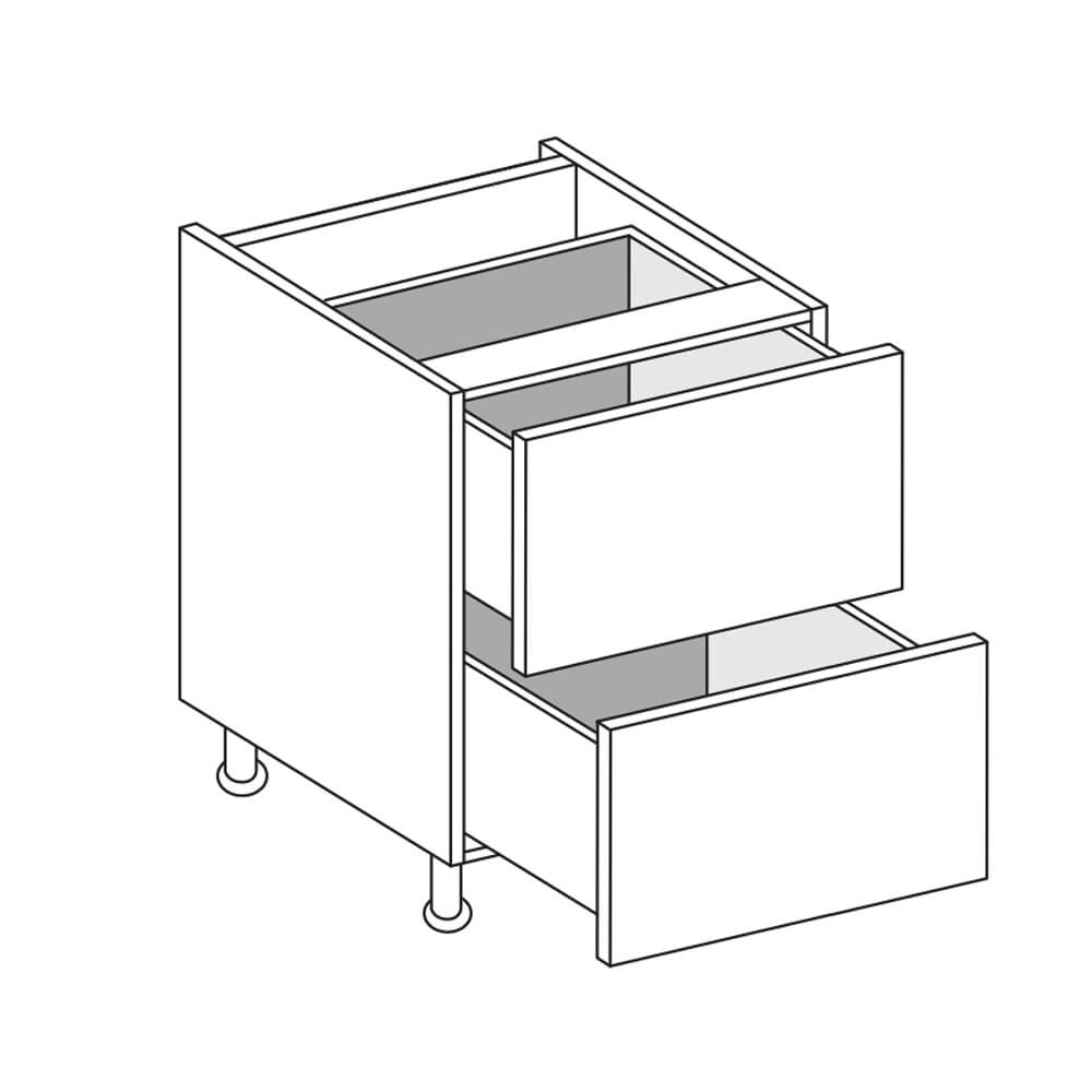 Piatto Matt Dove Grey 2 Drawer Units