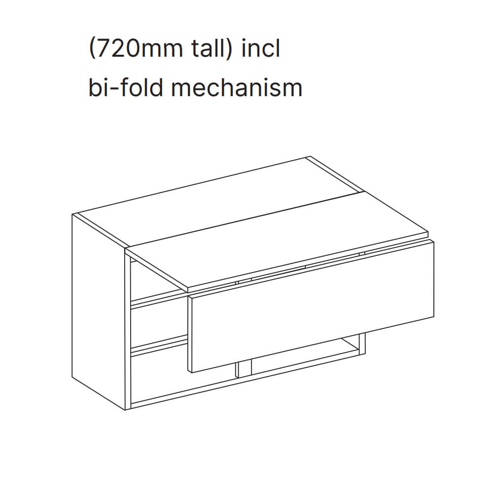 Piatto Matt Dove Grey Bi-Fold Wall Units