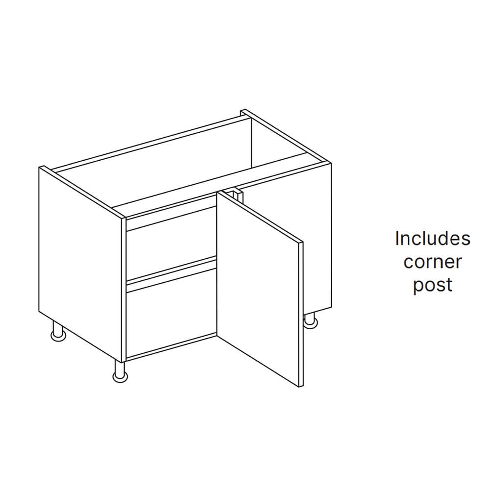 Piatto Matt Dove Grey Corner Base Units