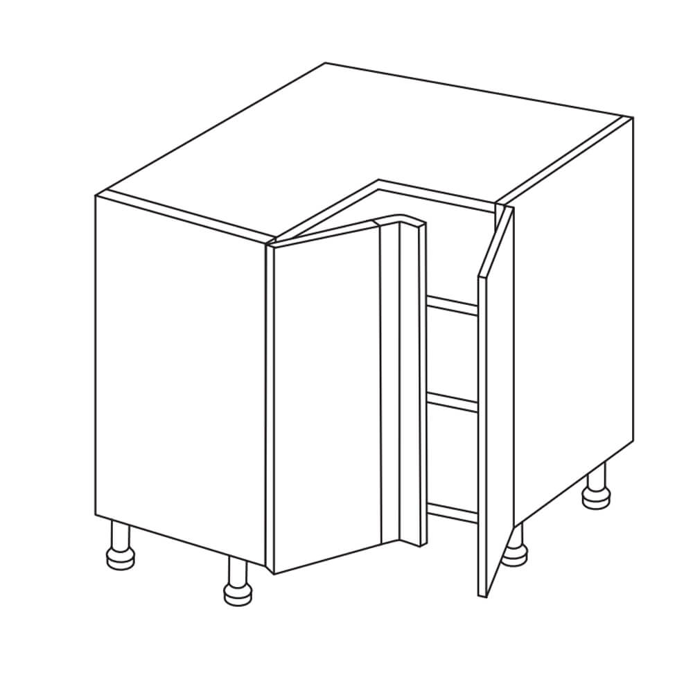 Piatto Matt Dove Grey L-Shape Corner Base Units