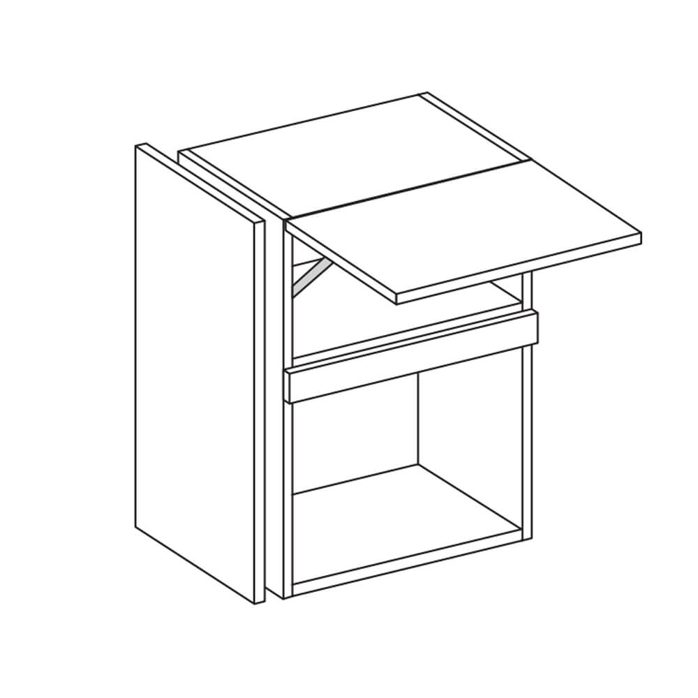 Piatto Gloss White Microwave Wall Unit