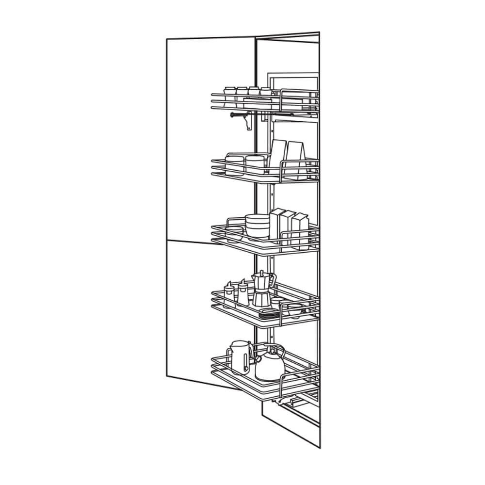 Piatto Gloss White Dynamic Maxima Larder Pull Out Units