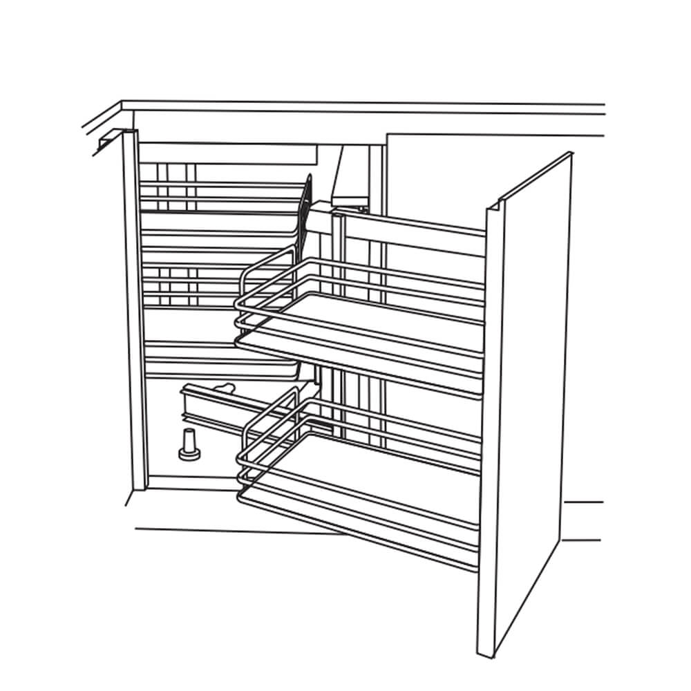 Piatto Gloss White Dynamic Corner Unit - Right and Left