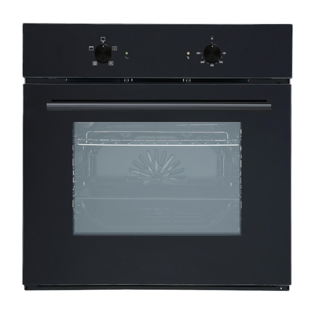 BEKIA 60cm Black True Fan 54L Single Oven