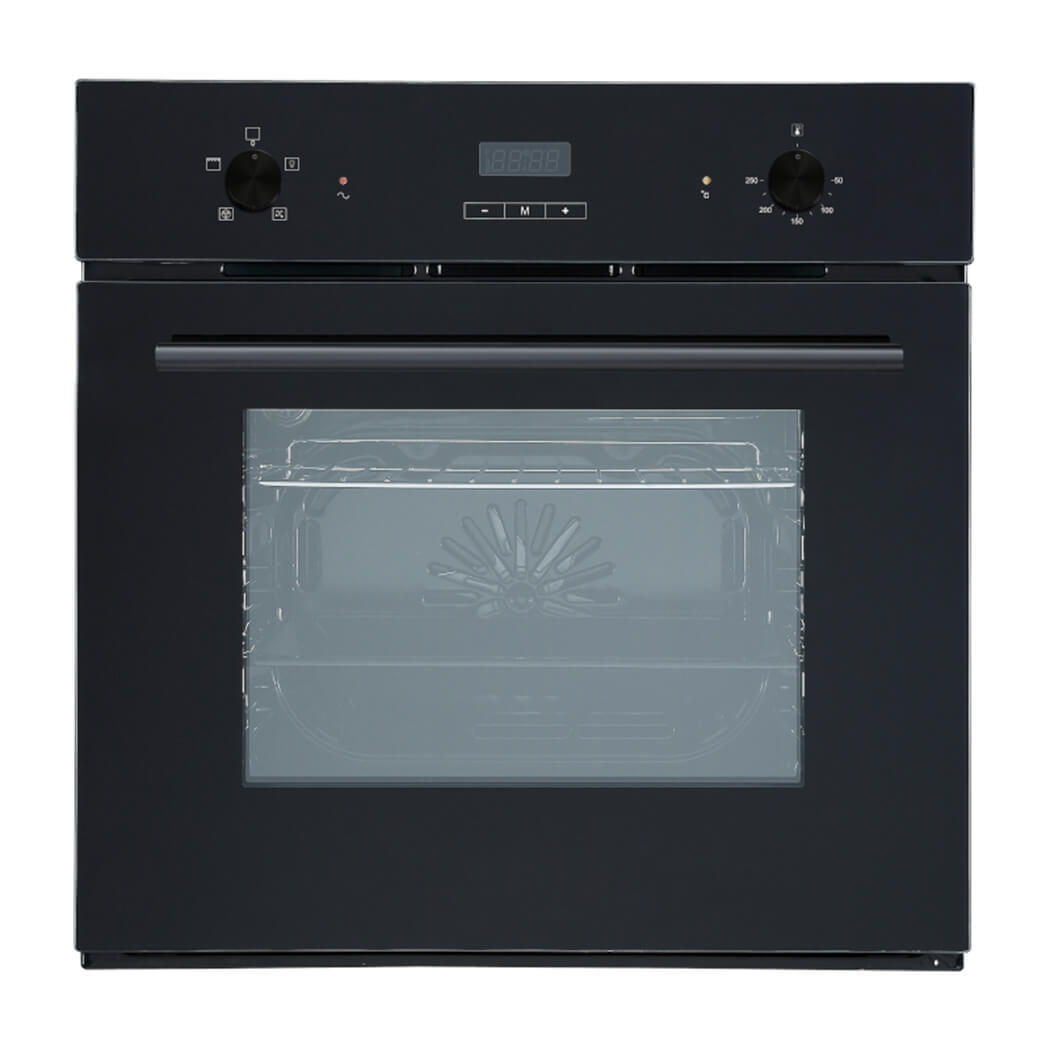 BEKIA 60cm Black True Fan 54L Single Oven With Programmer