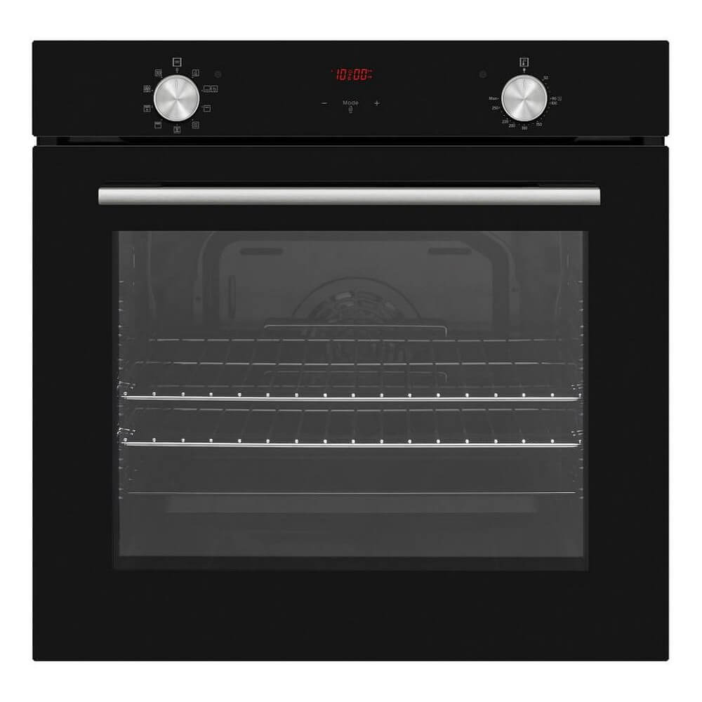 BEKIA 60cm Black True Fan 78L MF Vap-Clean Single Oven