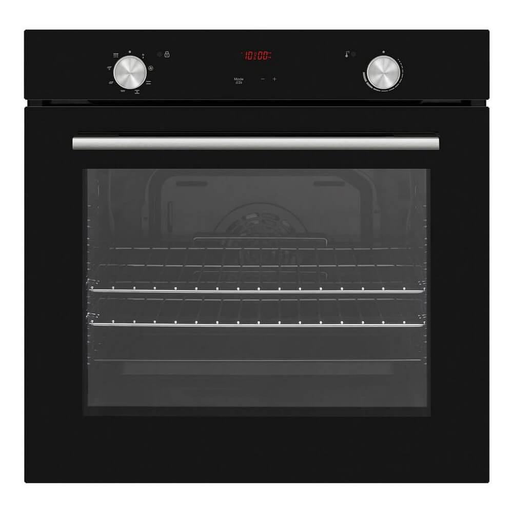 BEKIA 60cm Black True Fan 78L MF Pyro Single Oven