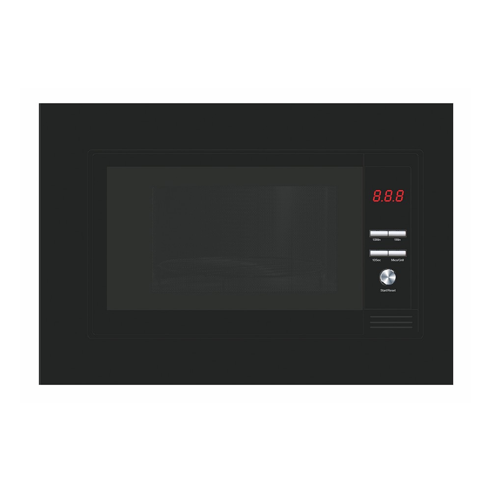 BEKIA 60cm Black 20L Wall Unit Integrated Microwave + Grill Digital Controls