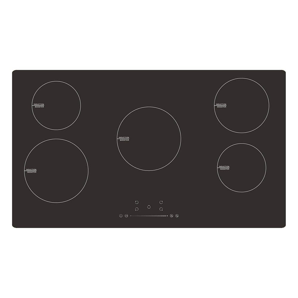 BEKIA 90cm Black 5 Zone Induction Hob Slider Controls