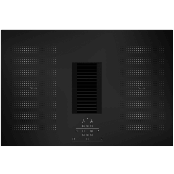 BEKIA 77cm Black 4 Zone Vented Induction Hob Black Grille