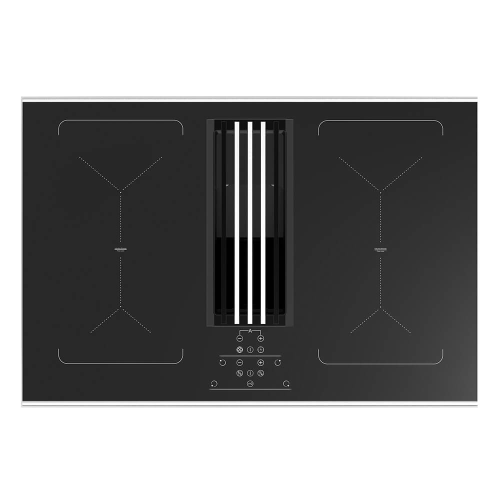 BEKIA 77cm Black 4 Zone Vented Induction Hob Stainless Grille + Trims