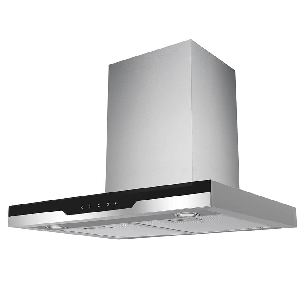 BEKIA 70cm Stainless Box Hood with Black/Silver Control Panel