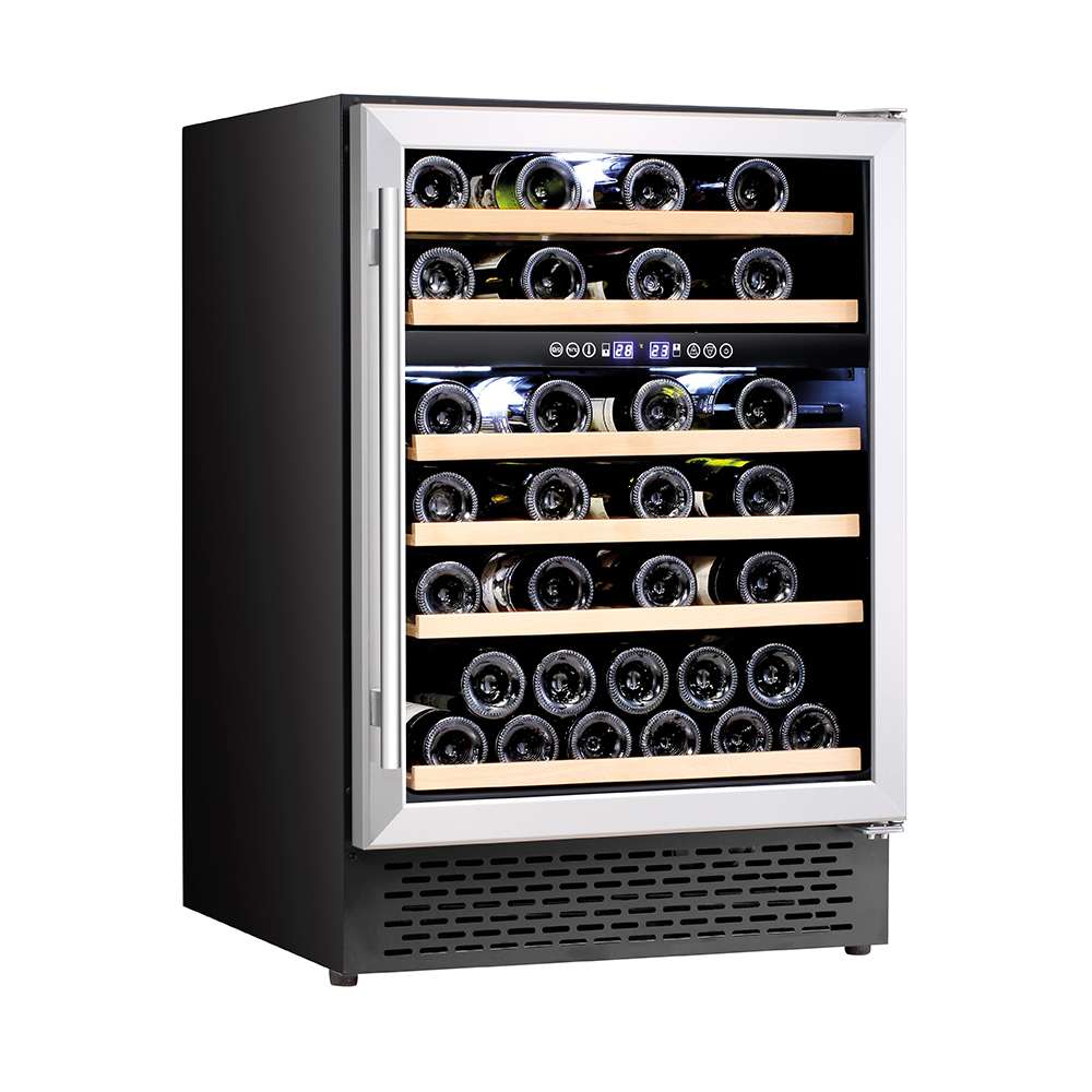 BEKIA 60cm Stainless Dual Zone Twin Door Wine Cooler