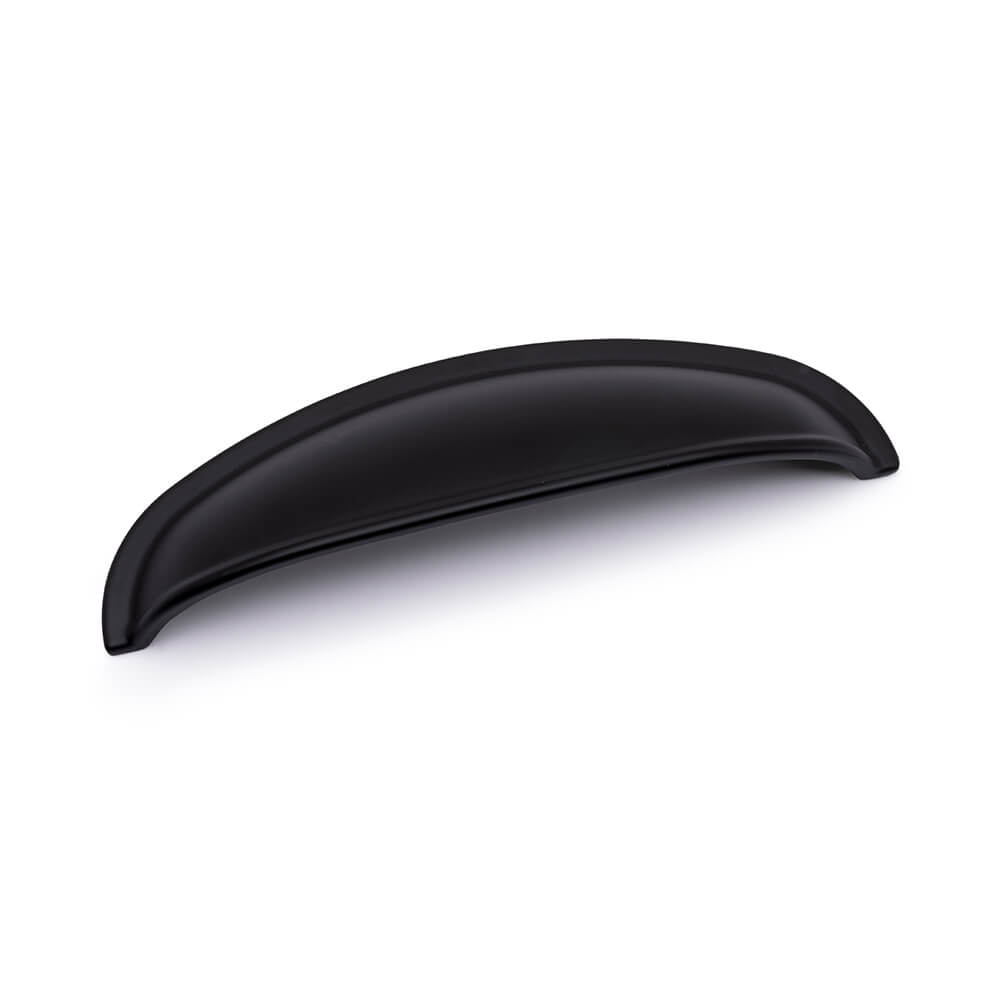 AURORA Round Cup Handle - 125mm (96mm Hole Centres) - Matt Black