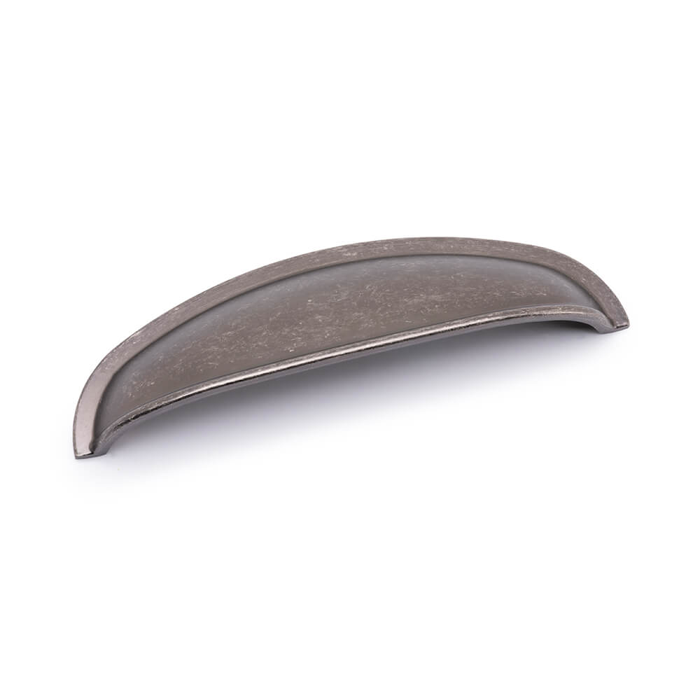 AURORA Round Cup Handle - 125mm (96mm Hole Centres) - Pewter