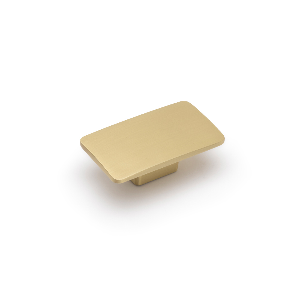 AURORA Rectangular Knob - 59 x 34mm - Satin Brass