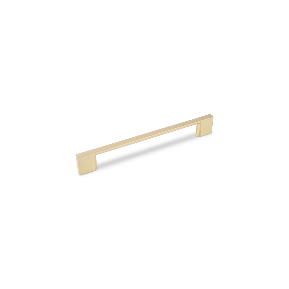 AURORA Slim Square D Handle - 188mm (160mm Hole Centres) - Satin Brass