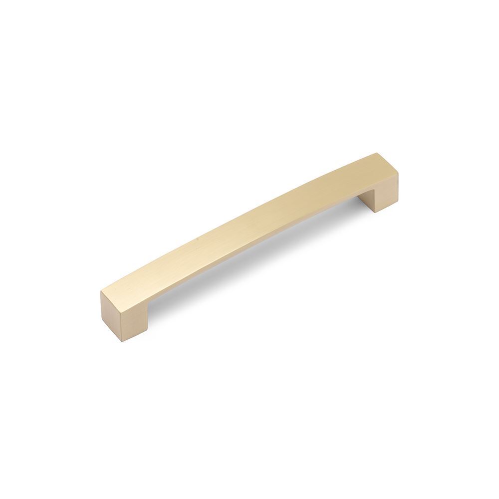 AURORA Block Bar D Handle - 177mm (160mm Hole Centres) - Satin Brass