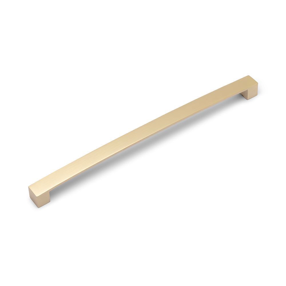 AURORA Block Bar D Handle - 337mm (320mm Hole Centres) - Satin Brass