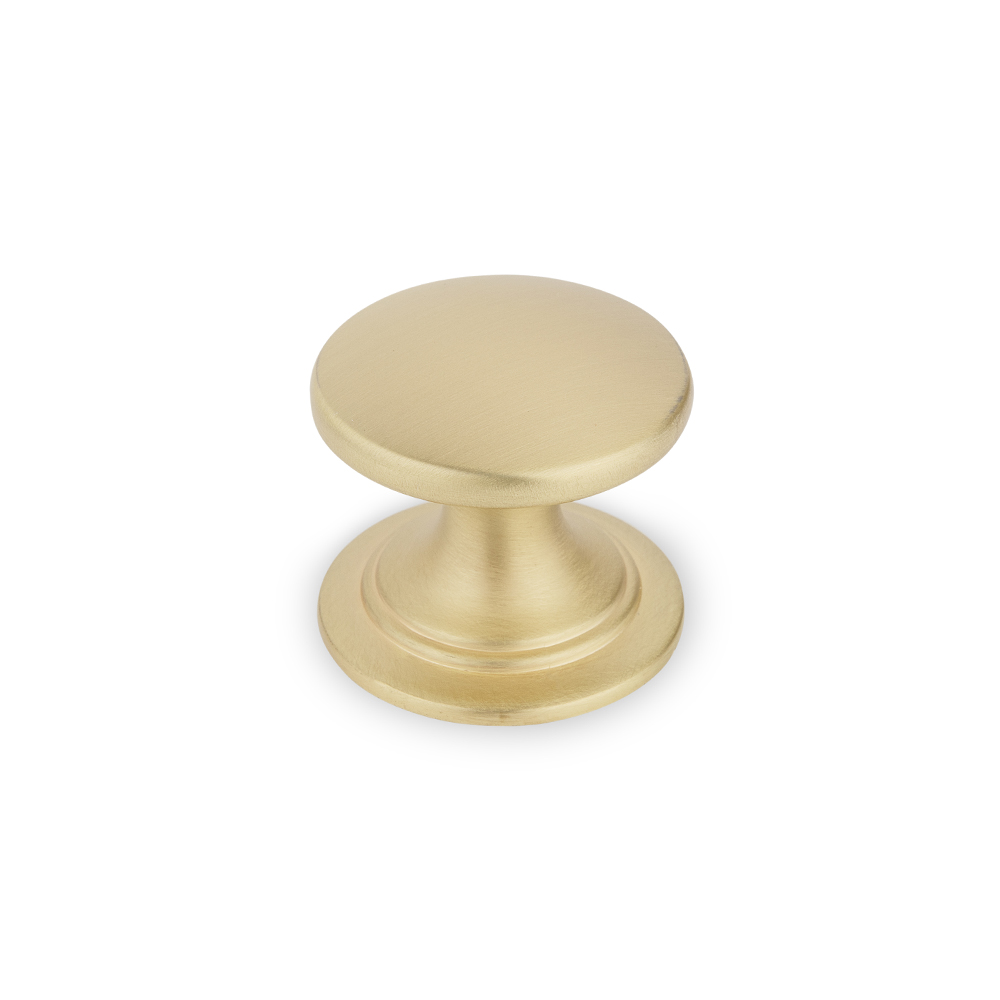 AURORA Large Round Knob - 38mm Diameter - Satin Brass