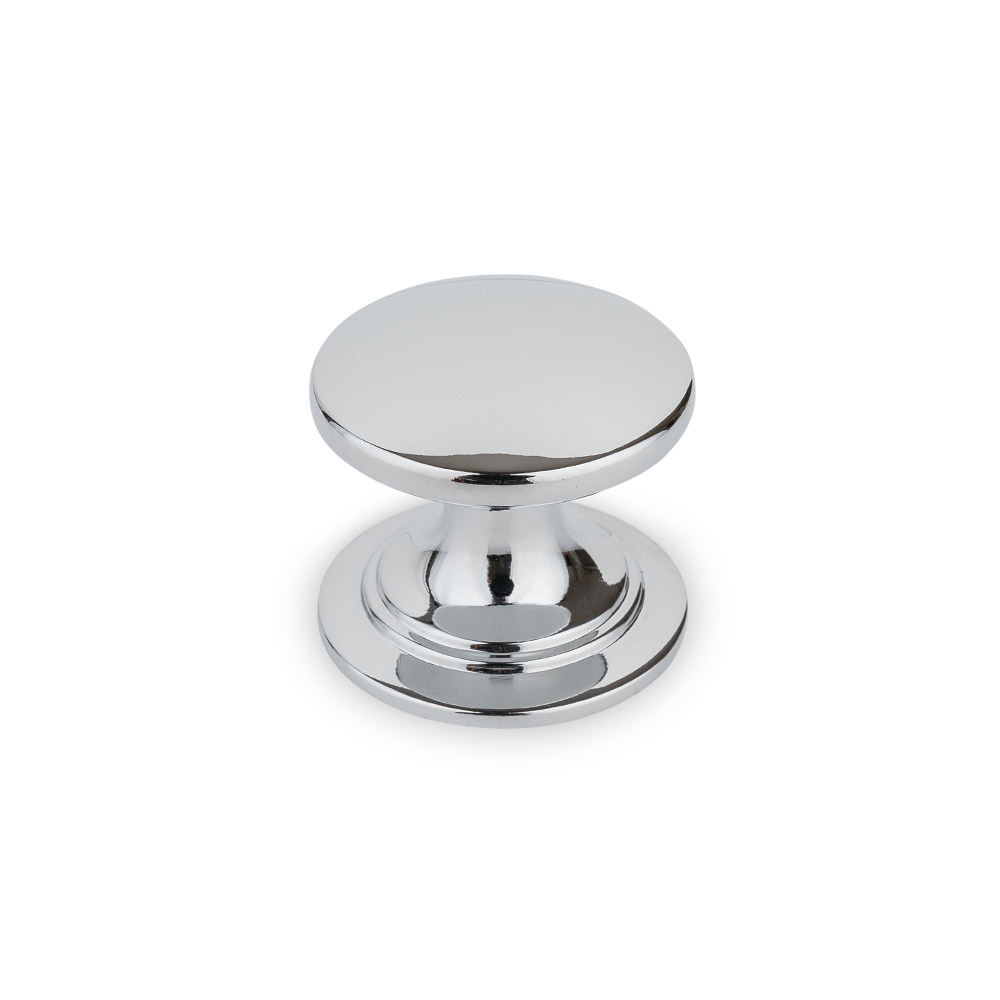 AURORA Large Round Knob - 38mm Diameter - Chrome