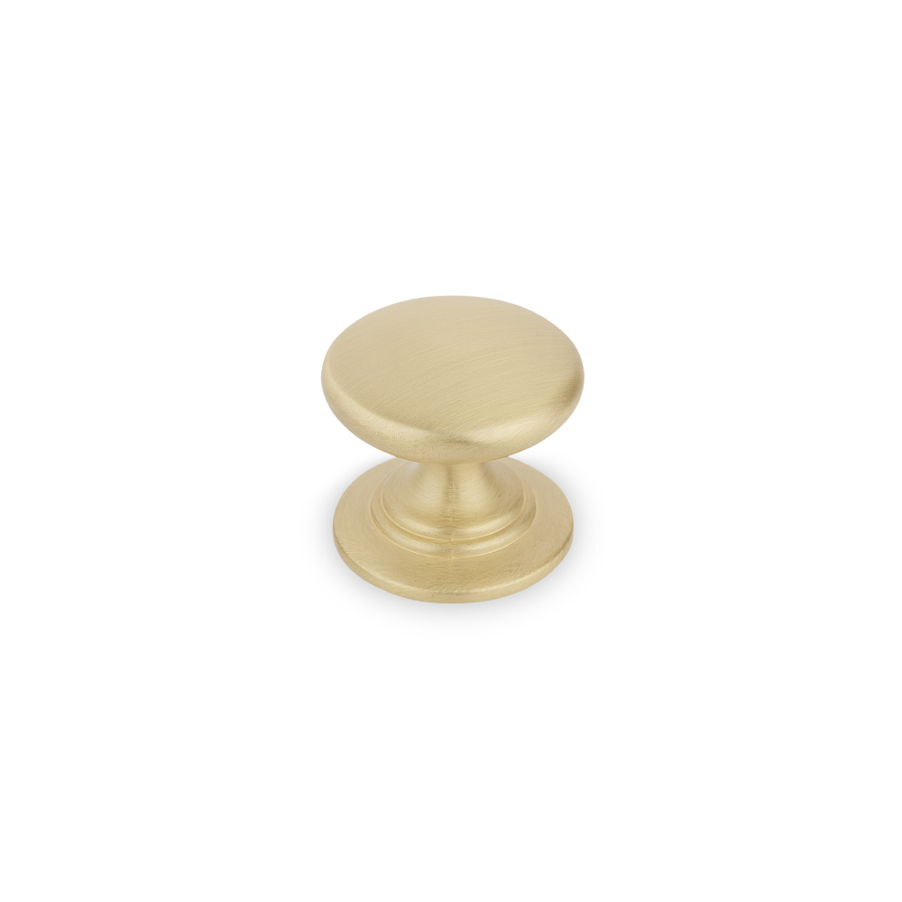 AURORA Small Round Knob - 32mm Diameter - Satin Brass