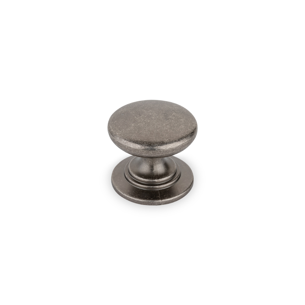 AURORA Small Round Knob - 32mm Diameter - Pewter