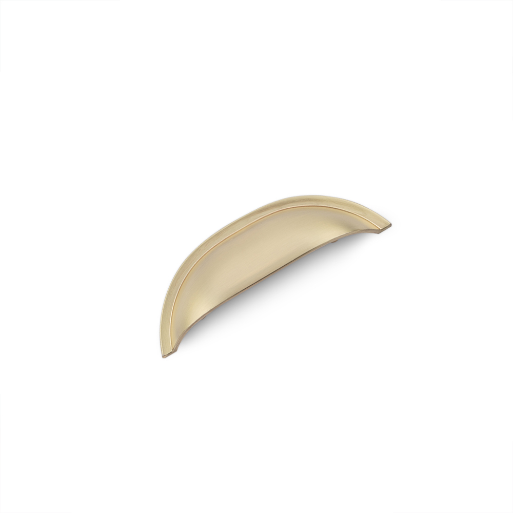 AURORA Linear Cup Handle - 110mm (64mm Hole Centres) - Satin Brass