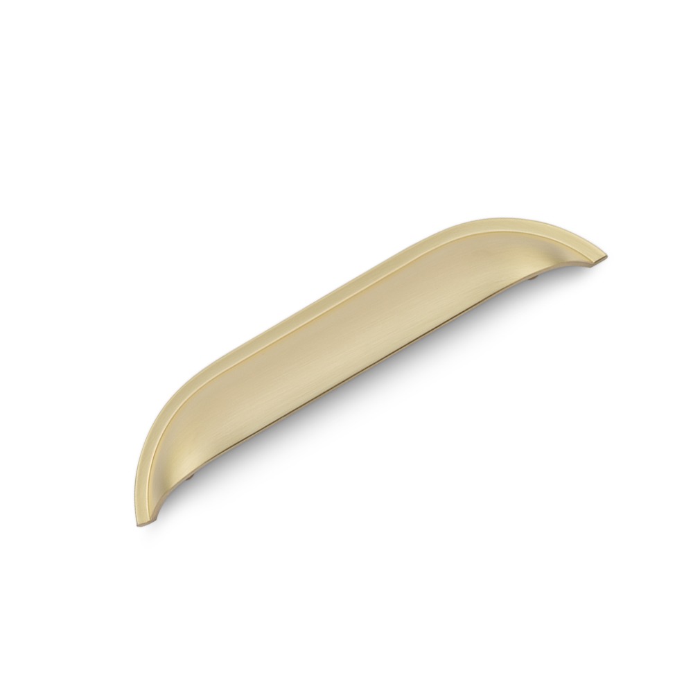 AURORA Linear Cup Handle - 174mm (128mm Hole Centres) - Satin Brass