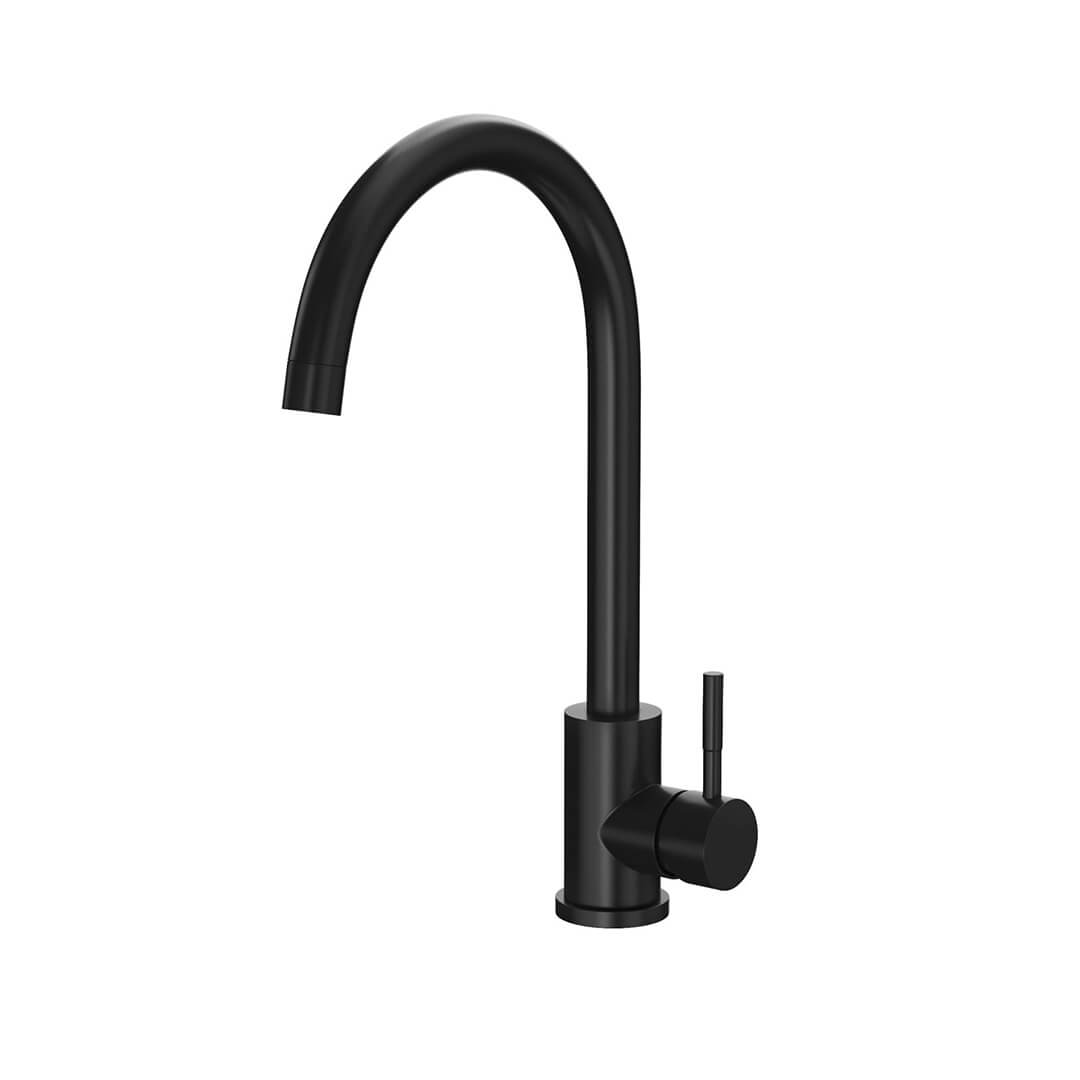 AURORA Swan Neck Mixer Tap - Matt Black